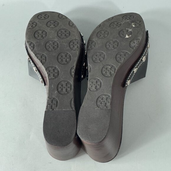 Tory Burch Black Patent Leather Wedges, Size 5 - Picture 10 of 13